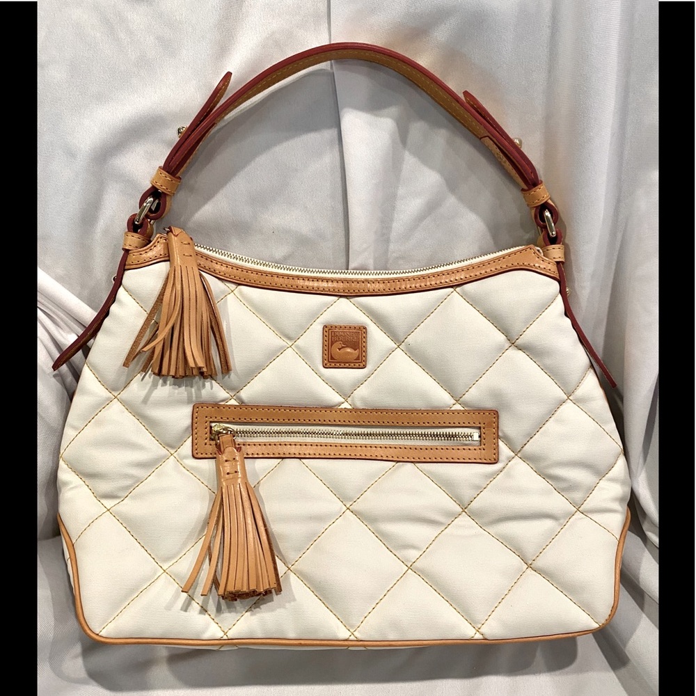 Dooney & Bourke Spicy Quilted White Hobo